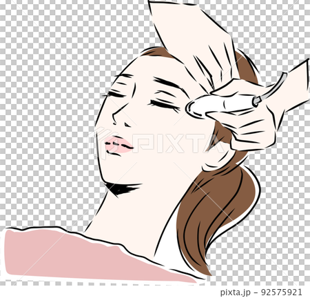 目の治療を受ける女性 目の治療を受ける女性 92575921