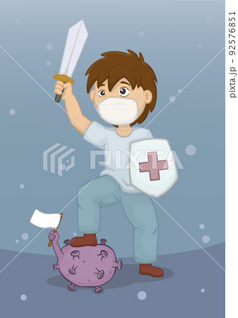 Kid Wins Against Corona Virus Kid Wins Against Corona Virus 92576851