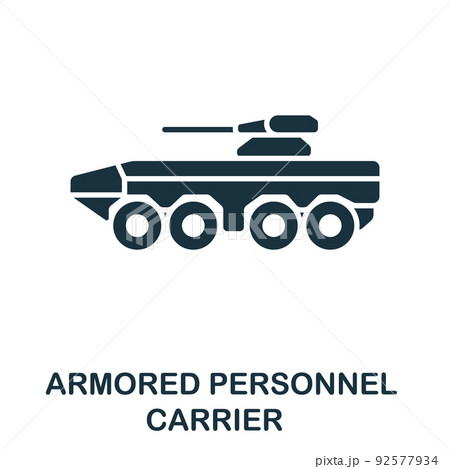 Armored Personnel Carrier icon. Monochrome simple line Weapon icon for templates, web design and infographics Armored Personnel Carrier icon. Monochrome simple line Weapon icon for templates, web design and infographics 92577934