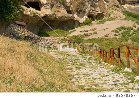 Ancient city chufut road bakhchisaray cave crimea medieval kale monument, concept history blue in sight and russia cloudy, wall karaite. Town ruins stony, Ancient city chufut road bakhchisaray cave crimea medieval kale monument, concept history blue in sight and russia cloudy, wall karaite. Town ruins stony, 92578367