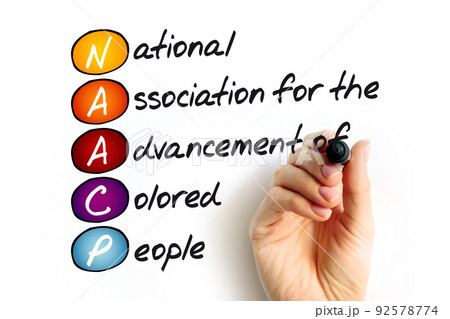 NAACP - National Association for the Advancement of Colored People acronym, concept background 92578774