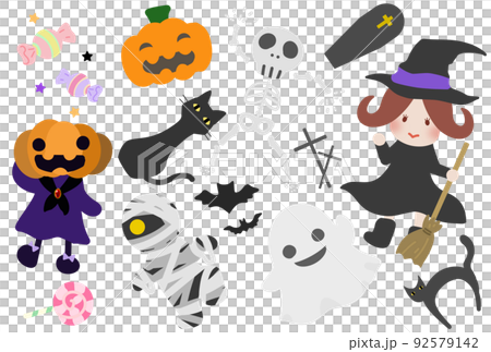 halloween motif set 92579142