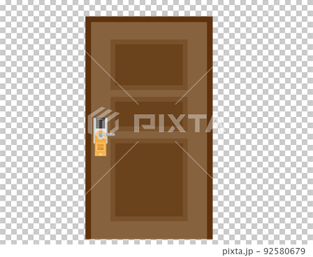 ホテルのドアプレート　Do Not Disturb　ベクターイラスト 92580679