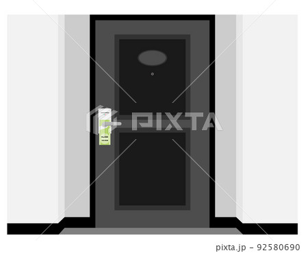 ホテルのドアプレート　Please make up this room 92580690