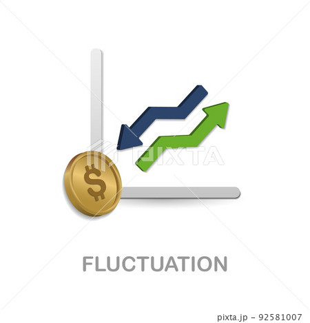 Fluctuation icon. 3d illustration from economic collection. Creative Fluctuation 3d icon for web design, templates, infographics and more Fluctuation icon. 3d illustration from economic collection. Creative Fluctuation 3d icon for web design, templates, infographics and more 92581007