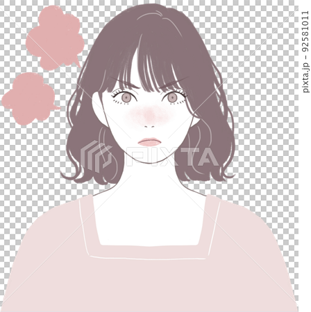 Angry bob cut (perm) pretty woman Angry bob cut (perm) pretty woman 92581011