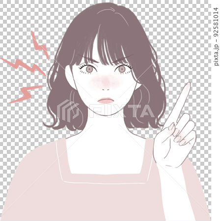 Angry Bob Cut (Perm) 可愛的女人指點 Ver 92581014