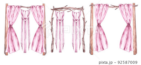 Watercolor wedding set of arches Watercolor wedding set of arches 92587009