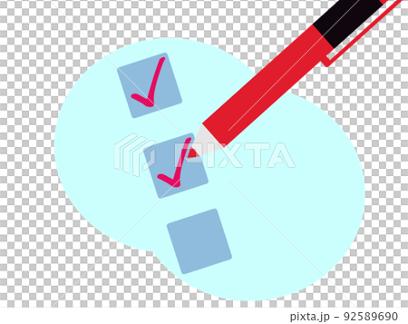 複選標記紅筆回答問卷插圖 92589690