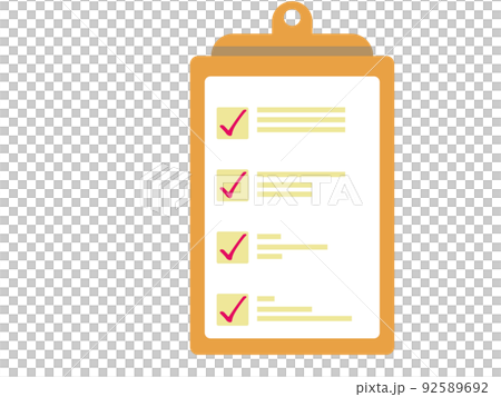 清單調查表活頁夾文檔答案圖標插圖 92589692