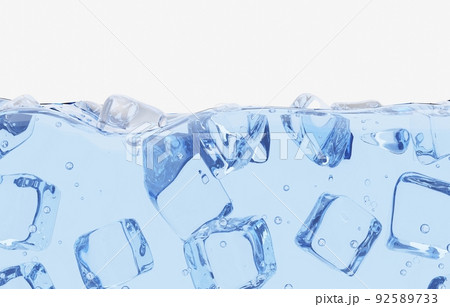 3D素材_氷と水 3D素材_氷と水 92589733