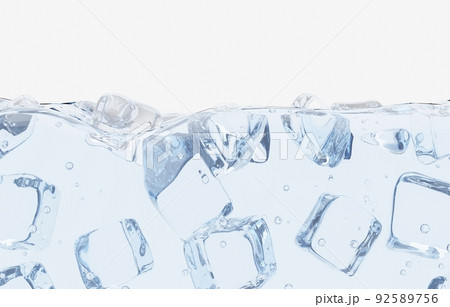 3D素材_氷と水 92589756