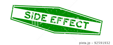 Grunge green side effect word hexagon rubber seal stamp on white background Grunge green side effect word hexagon rubber seal stamp on white background 92591932