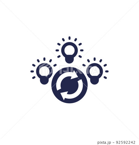 generation ideas icon on whiteのイラスト素材 [92592242] - PIXTA