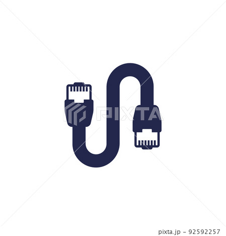 ethernet cable icon, rj45 plugs 92592257