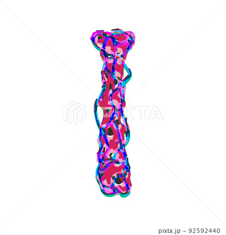 Colorful decorative vector letter isolated on white background.Art font. 92592440