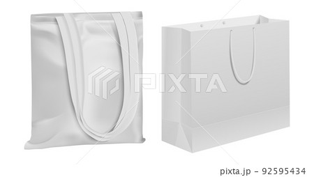 Eco bag vector template. Cotton canves tote blank Eco bag vector template. Cotton canves tote blank 92595434