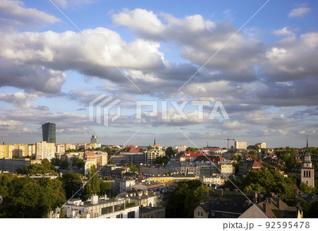 Cloudscape over City of Szczecin, Poland. 92595478