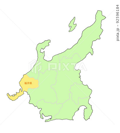 福井県　中部地方　黄 92596184