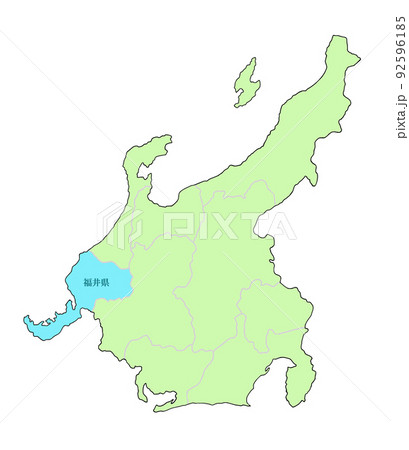 福井県　中部地方　青 92596185