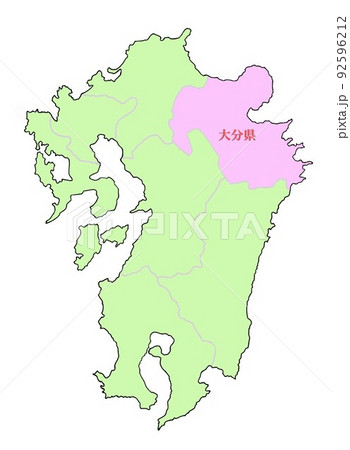 大分県　九州地方　ピンク 92596212