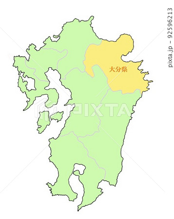 大分県　九州地方　黄 92596213