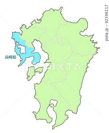 長崎県　九州地方　青 92596217