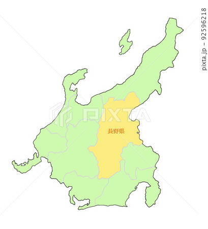長野県　中部地方　黄 92596218