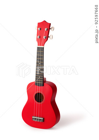 The red ukulele guitar isolated 92597668