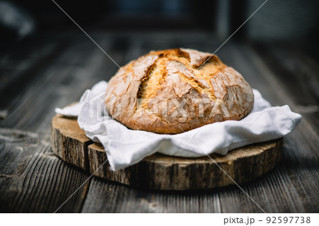 Traditional leavened sourdough bread Traditional leavened sourdough bread 92597738