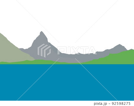 マッターホルン matterhorn リッフェルゼー riffelsee シルエット  マッターホルン matterhorn リッフェルゼー riffelsee シルエット  92598275