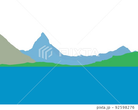 マッターホルン　matterhorn　リッフェルゼー　riffelsee　シルエット　 92598276