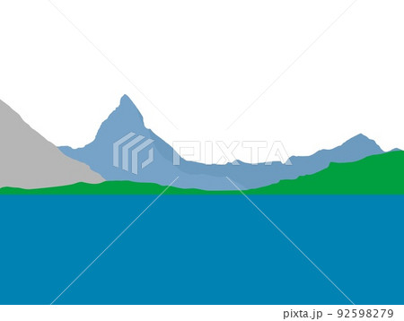 マッターホルン　matterhorn　リッフェルゼー　riffelsee　シルエット　 92598279