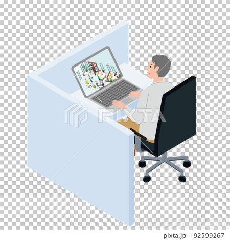 一個在等距出租空間工作的人 92599267