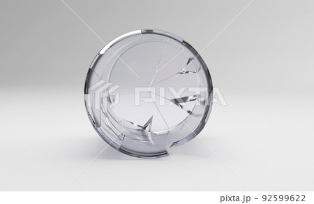 broken drinking glass on white background. 3d render broken drinking glass on white background. 3d render 92599622