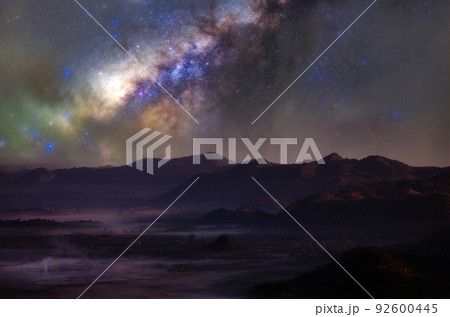 Detailed star on sky in Milky way 92600445
