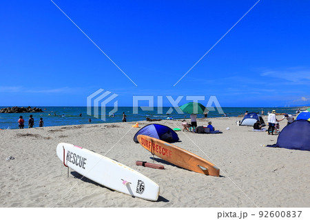 湯野浜　夏の海水浴場 92600837
