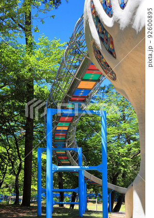 飯森山公園 イーモリモリの木 ローラー滑り台 飯森山公園 イーモリモリの木 ローラー滑り台 92600895