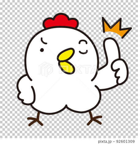 Loose chicken character illustration material 92601309