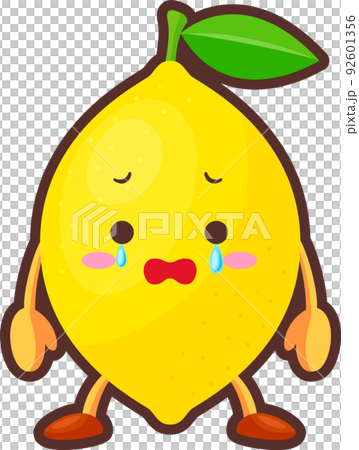 かわいいレモンのキャラクターのイラスト 92601356