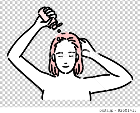 年輕女子洗頭 92601413