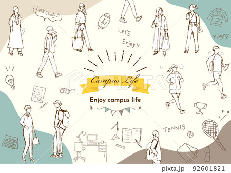 大学生　キャンパスライフ　素材集 92601821