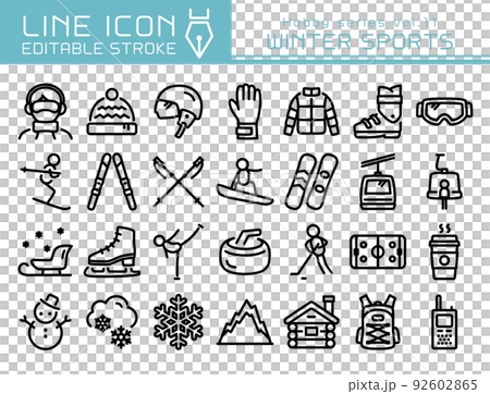 Line icon hobby series vol.11 winter sports 92602865