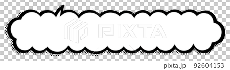 Simple and pop cloud balloons horizontally long 92604153