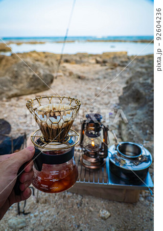 外コーヒー 海キャンプ アイスコーヒー 野営 無骨 癒し 外コーヒー 海キャンプ アイスコーヒー 野営 無骨 癒し 92604236