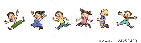 ジャンプする子供たち(夏服セット) ジャンプする子供たち(夏服セット) 92604248