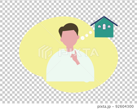 Imagine buying a house Men buying a house Buying a real estate Newly built person Illustration Imagine buying a house Men buying a house Buying a real estate Newly built person Illustration 92604300