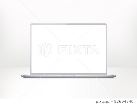 Vector laptop with blank screen. Photoreal mockup Vector laptop with blank screen. Photoreal mockup 92604540