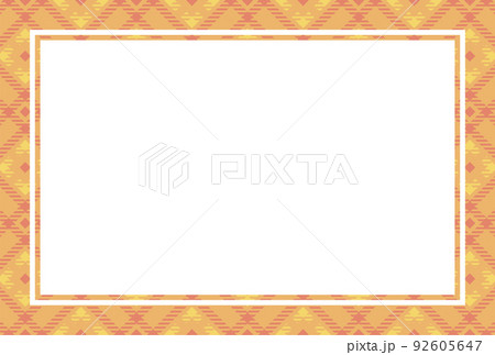 チェック柄のフレーム壁紙イメージ チェック柄のフレーム壁紙イメージ 92605647