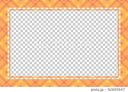 チェック柄のフレーム壁紙イメージ チェック柄のフレーム壁紙イメージ 92605647